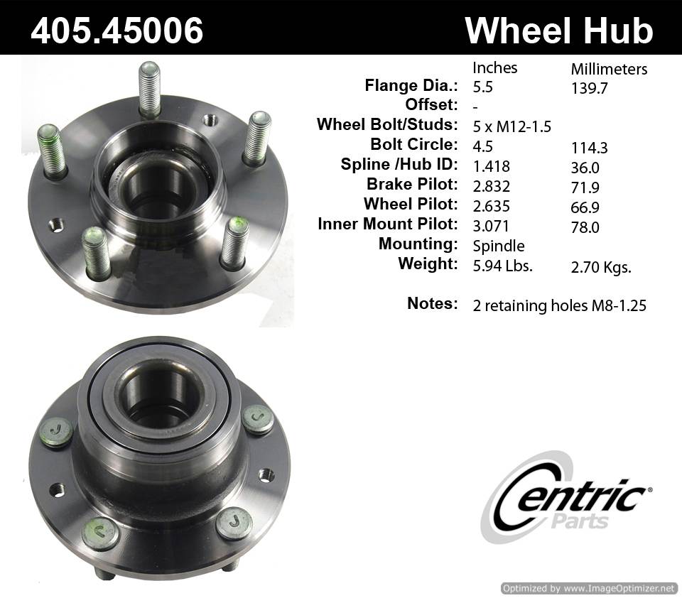 Centric 512270 405.45006 Premium Hub Assembly