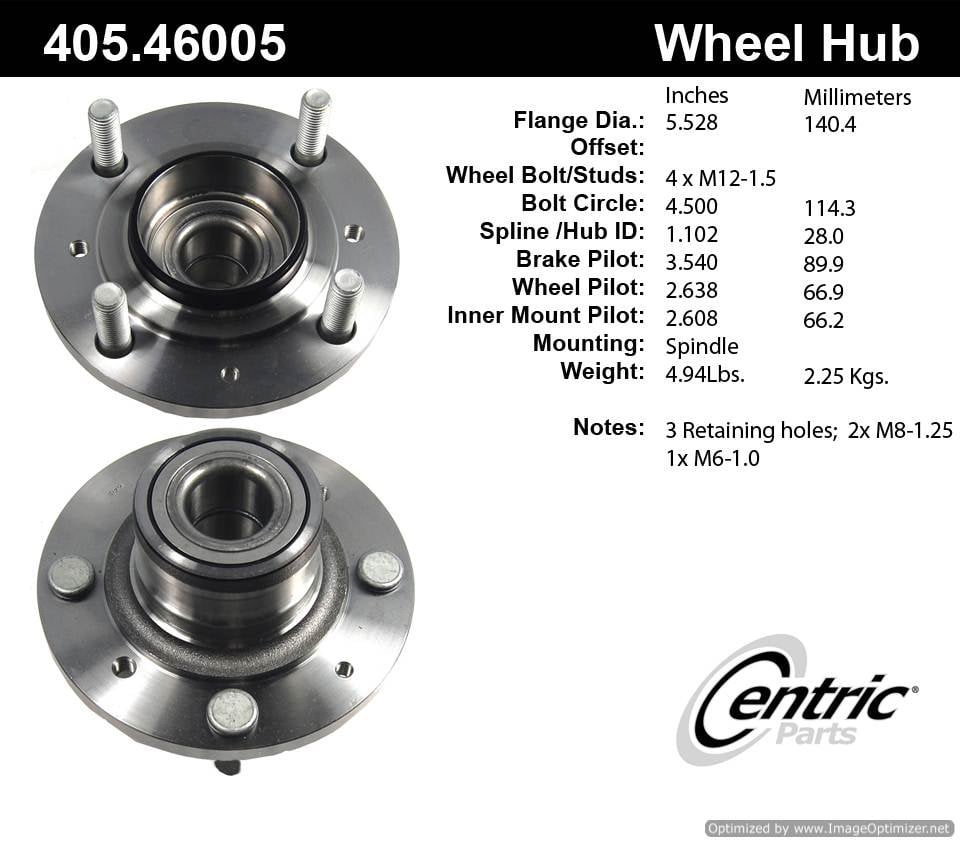 Centric 512037 405.46005E Standard Hub Assembly