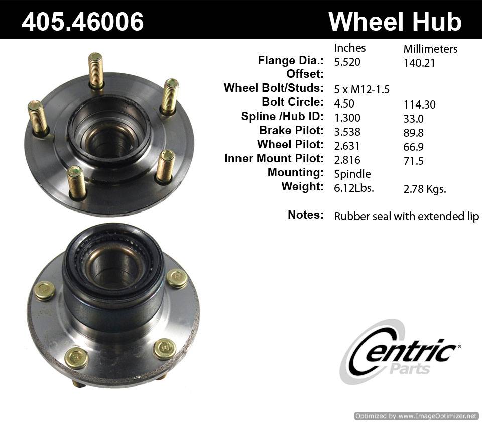 Centric 512010 405.46006E Standard Hub Assembly