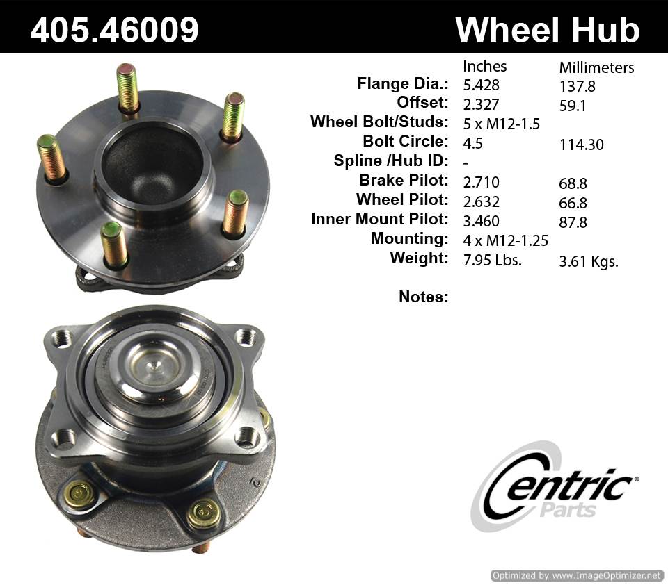 Centric HA590143 405.46009 Premium Hub Assembly