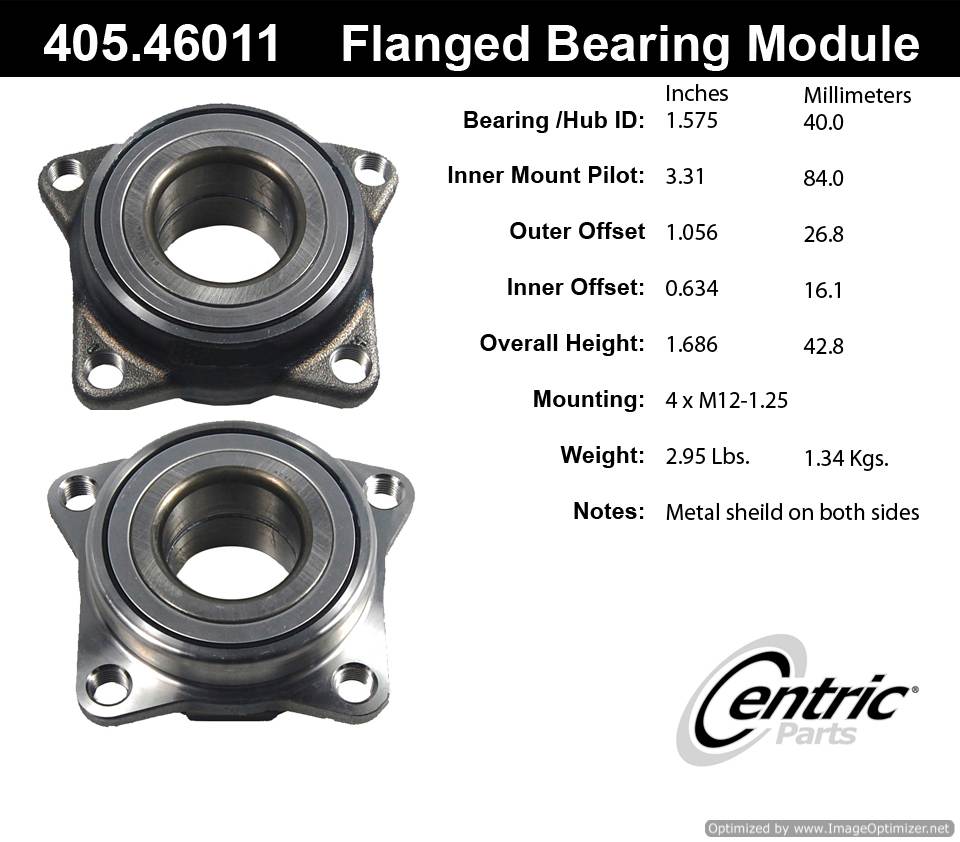 Centric 513135 HA590240 405.46011 Premium Hub Assembly