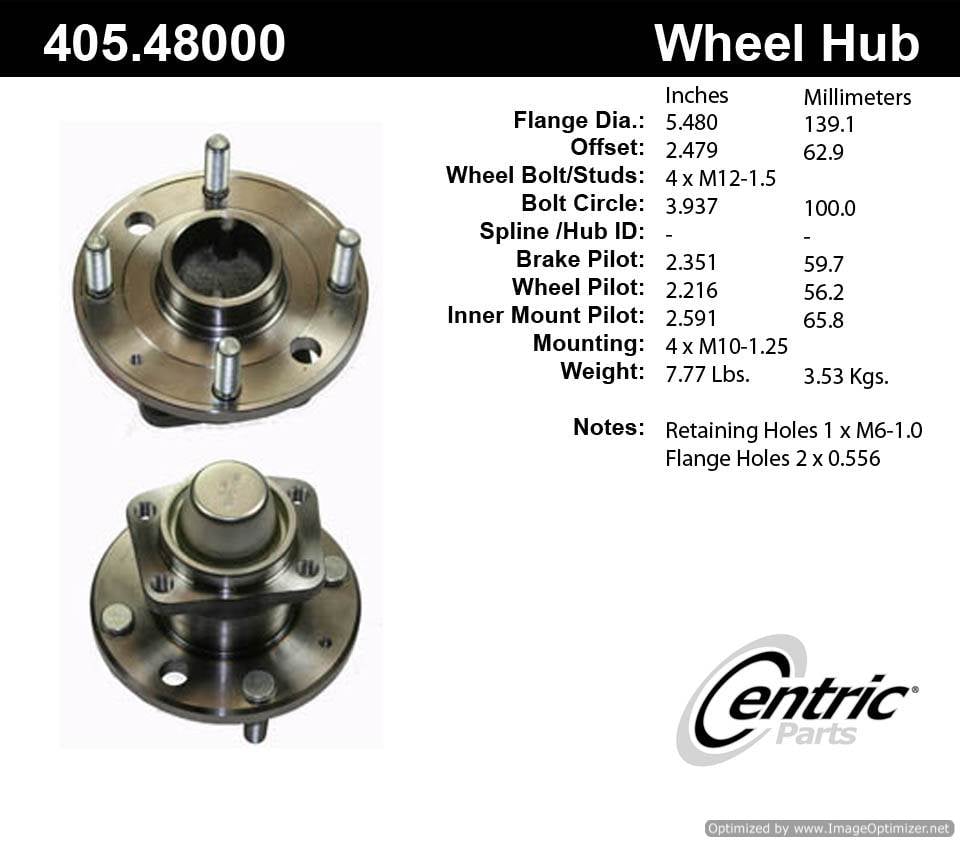 Centric HA590113 HA590114 405.48000 Premium Hub Assembly