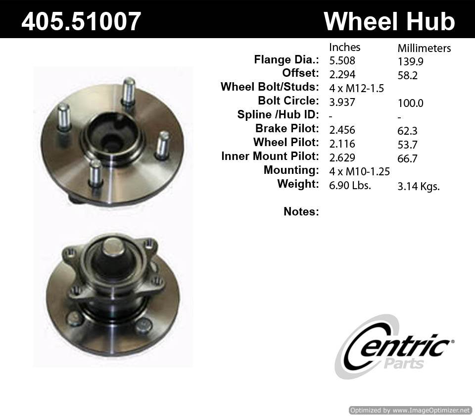 Centric HA590184 405.51007 Premium Hub Assembly