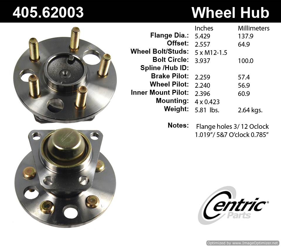 Centric 513012 405.62003 Premium Hub Assembly