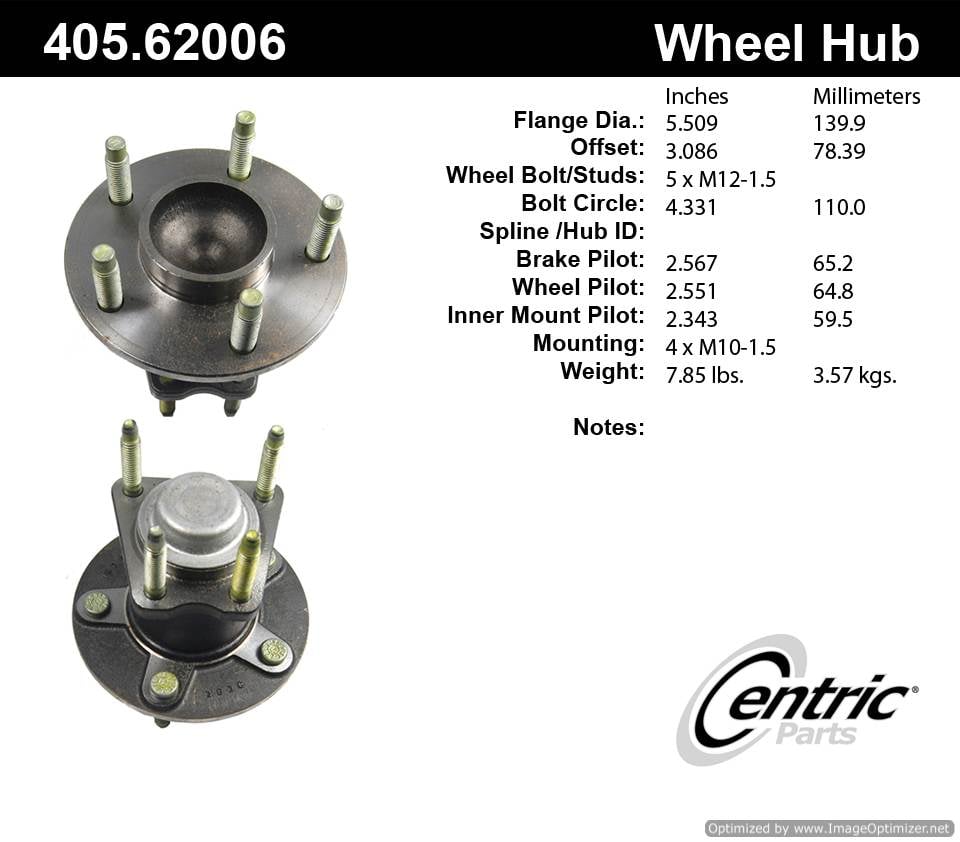 Centric HA590089 405.62006 Premium Hub Assembly