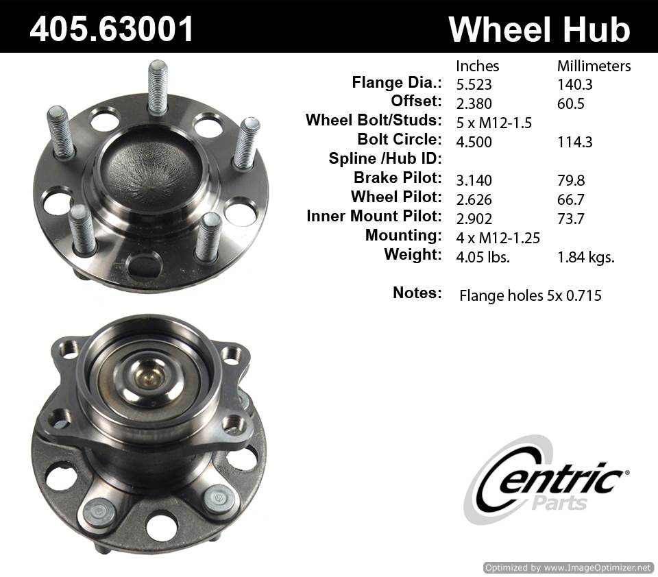 Centric HA590221 405.63001 Premium Hub Assembly