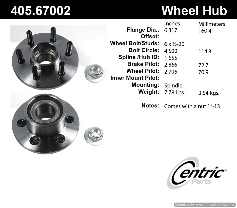 Centric HA599528 515032 405.67002 Premium Hub Assembly