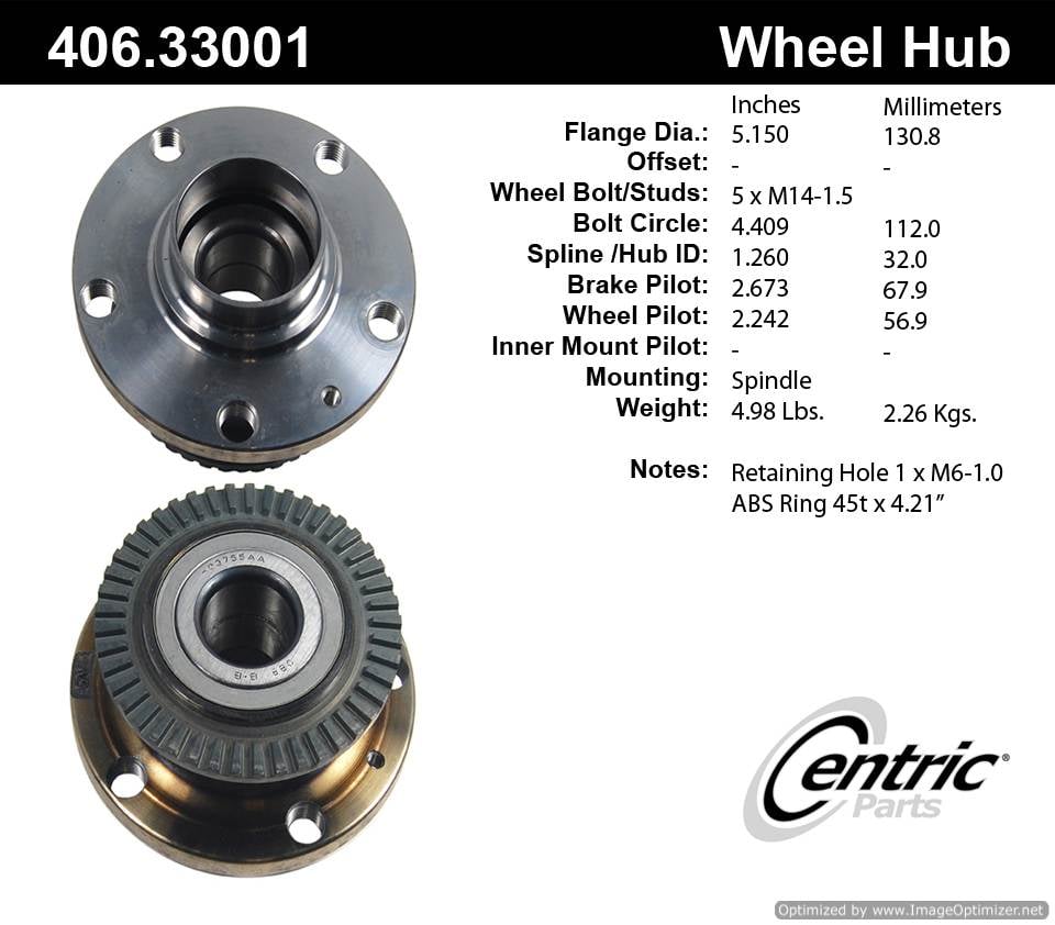 Centric 512231 406.33001 Premium Hub Assembly