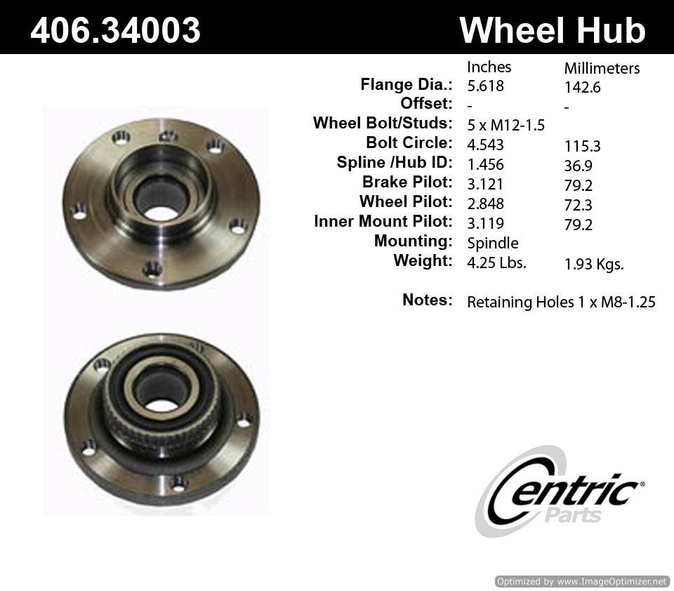 Centric 513125 406.34003 Premium Hub Assembly