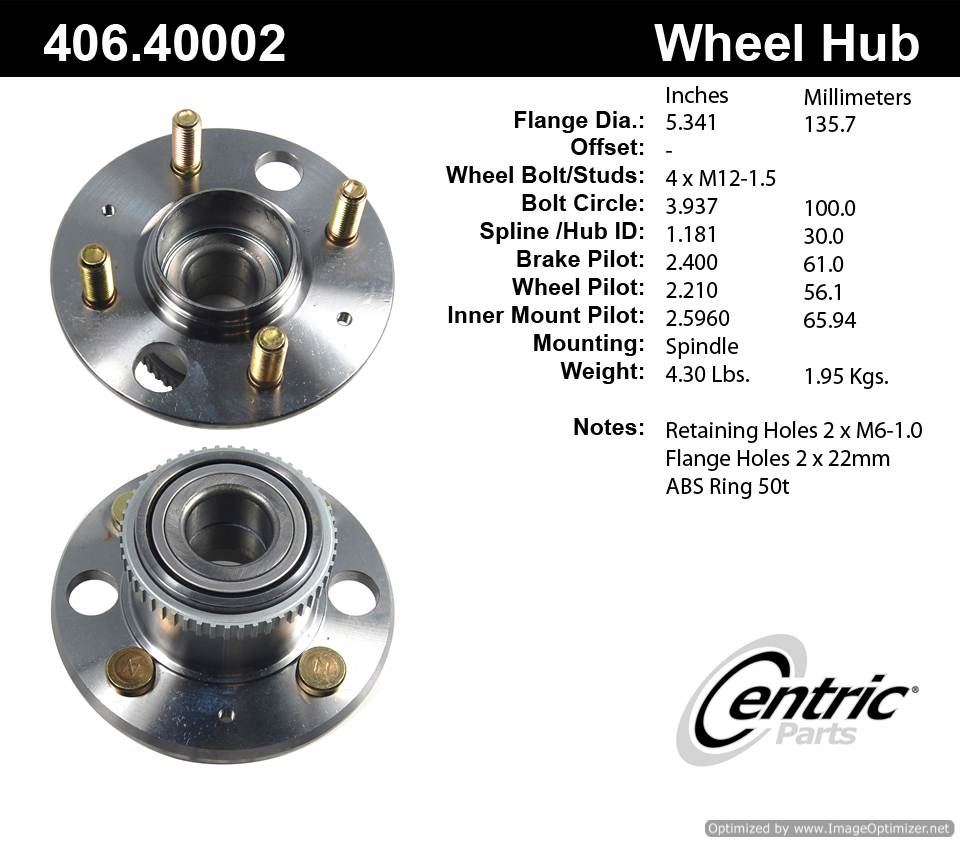 Centric 513105 406.40002 Premium Hub Assembly