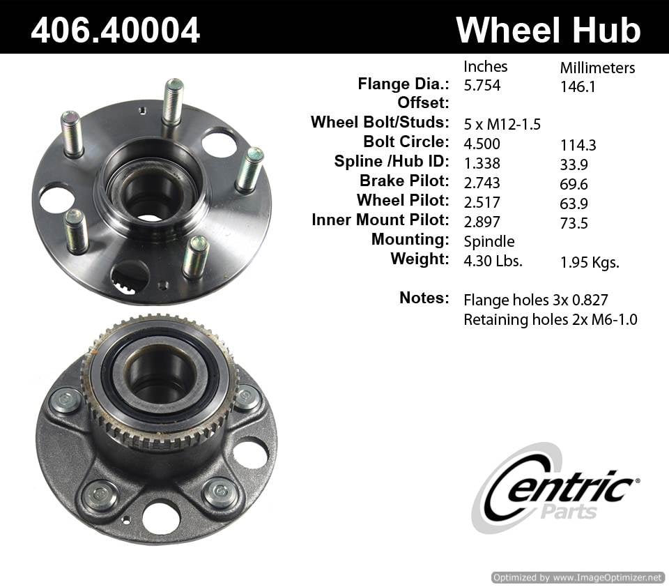 Centric 512123 406.40004E Standard Hub Assembly