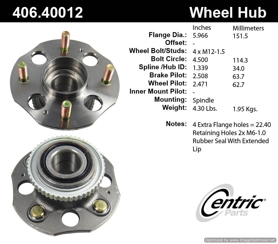 Centric 512032 406.40012E Standard Hub Assembly