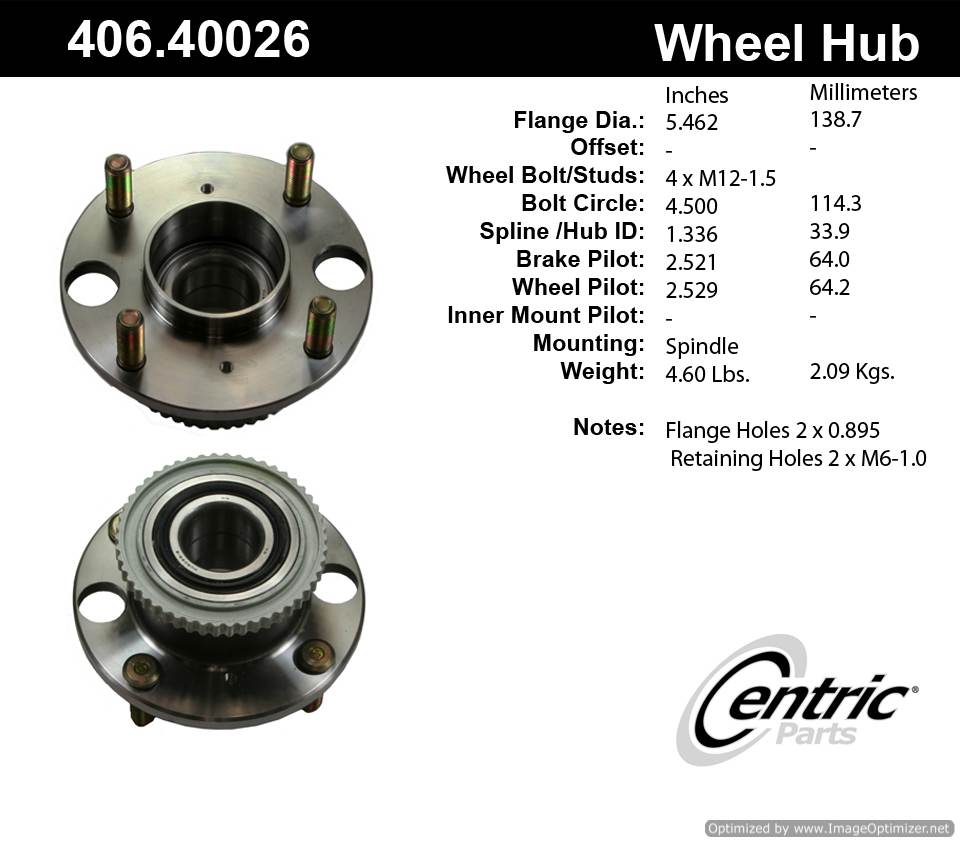 Centric 513049 406.40026 Premium Hub Assembly