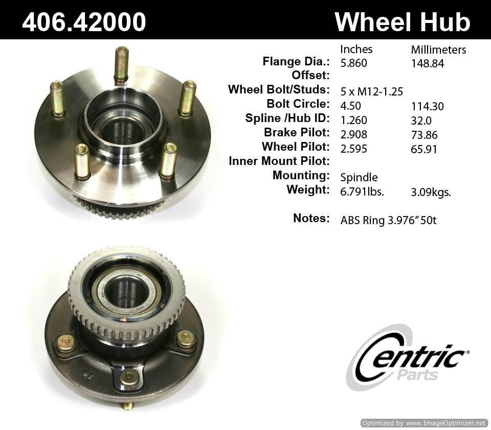 Centric HA590057 406.42000 Premium Hub Assembly