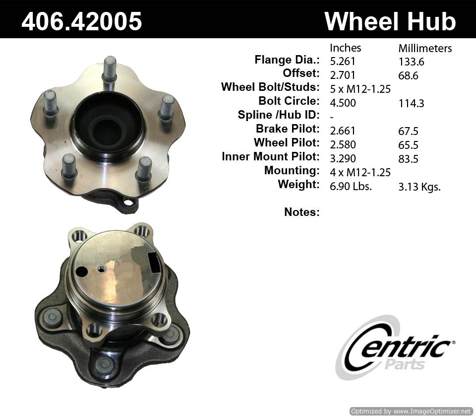 Centric HA590281 406.42005 Premium Hub Assembly