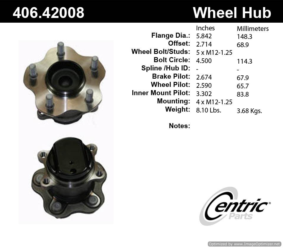 Centric HA590241 406.42008 Premium Hub Assembly