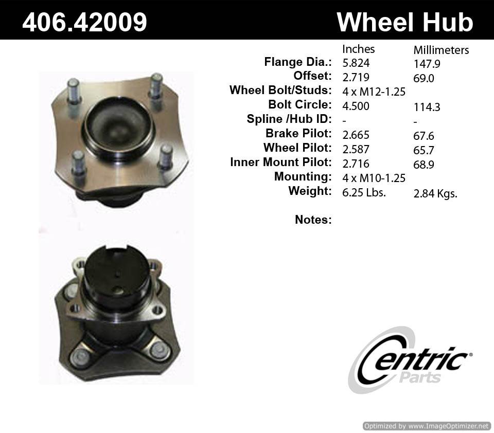 Centric HA590288 406.42009 Premium Hub Assembly