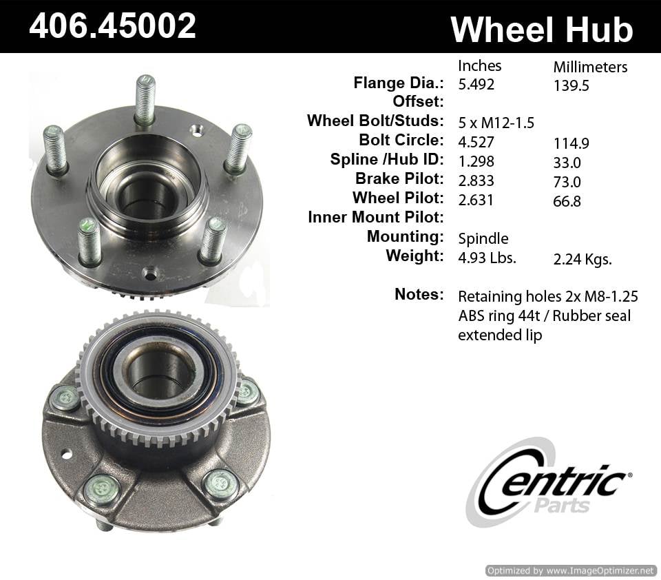 Centric 512118 406.45002E Standard Hub Assembly