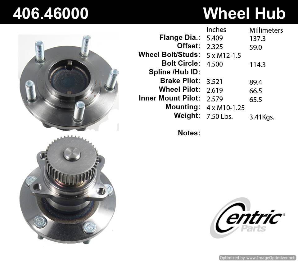 Centric HA590306 512136 406.46000 Premium Hub Assembly