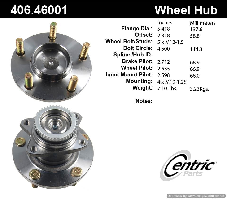 Centric HA590128 406.46001 Premium Hub Assembly