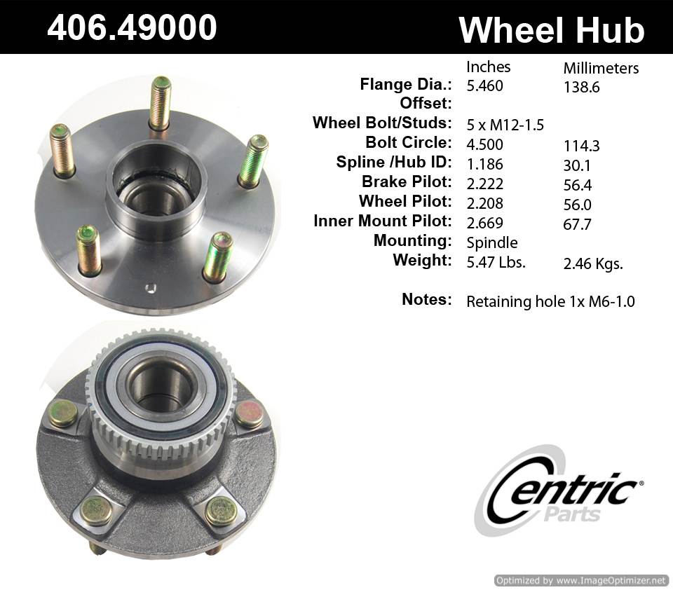 Centric 512159 406.49000 Premium Hub Assembly