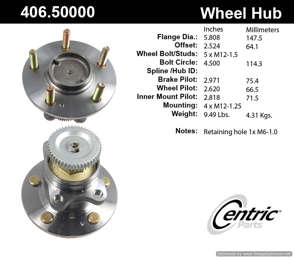 Centric HA590010 406.50000 Premium Hub Assembly