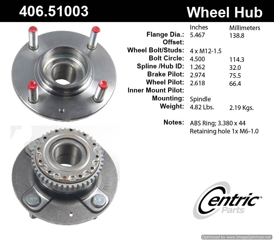 Centric HA590194 406.51003 Premium Hub Assembly