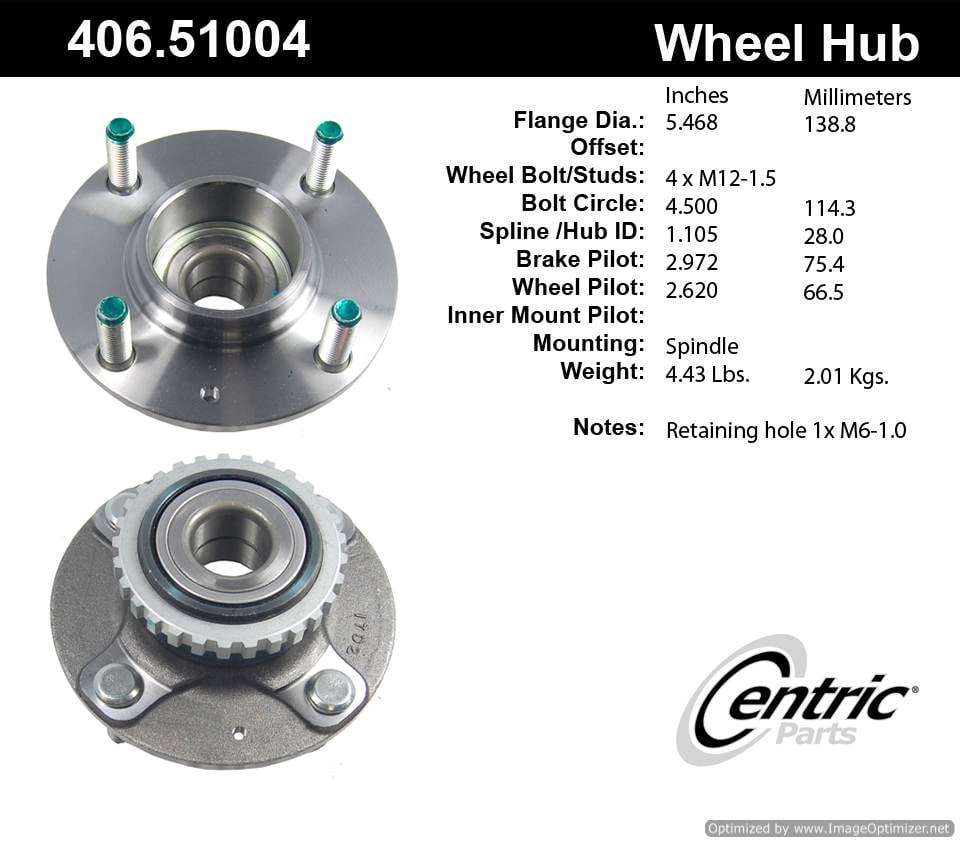 Centric 512160 406.51004E Standard Hub Assembly