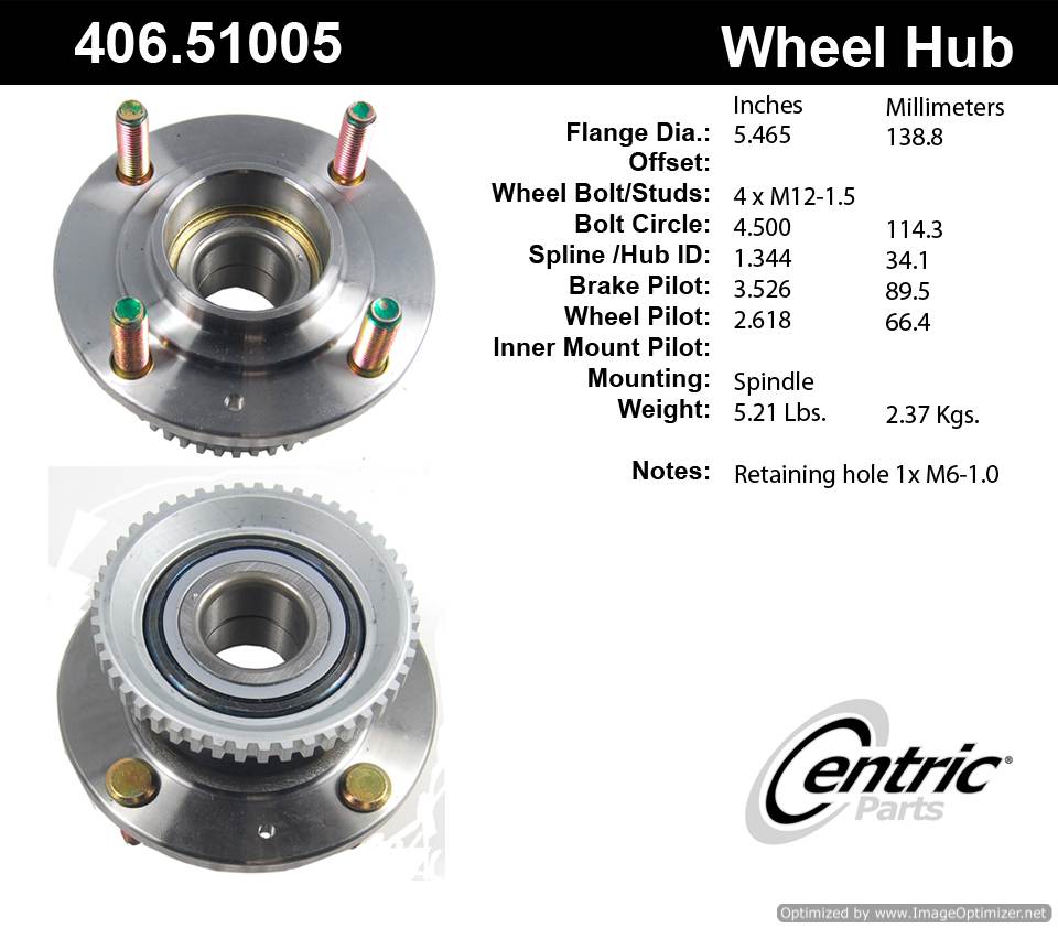 Centric 512026 406.51005 Premium Hub Assembly