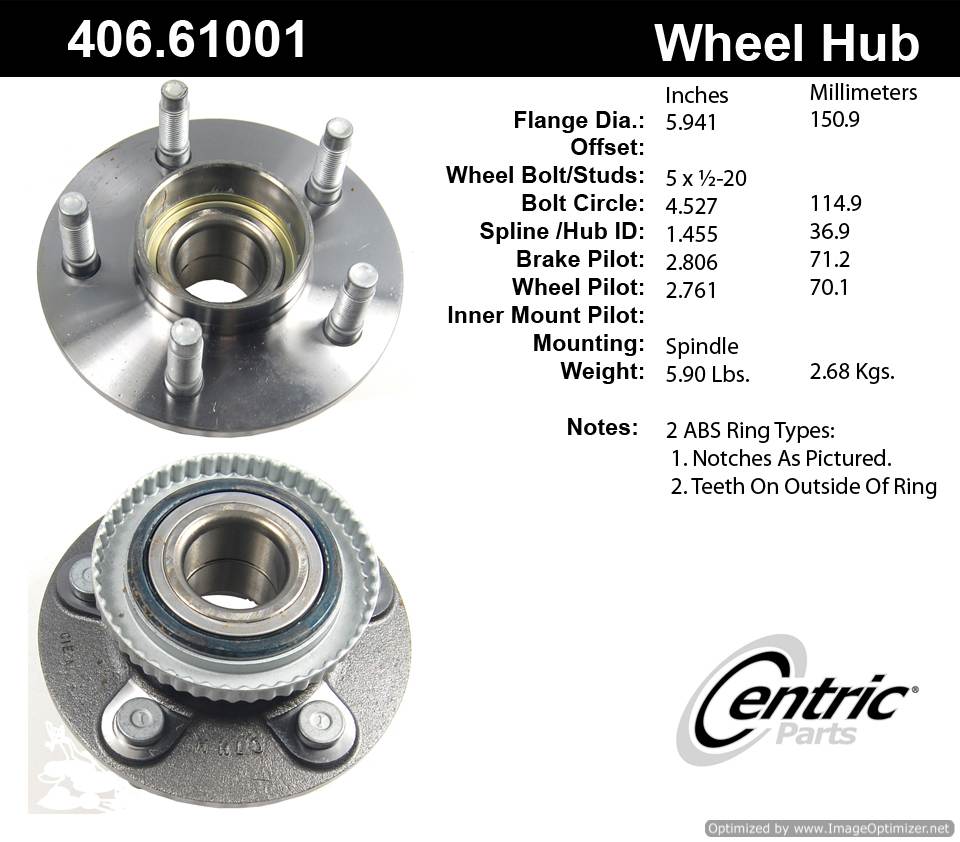 Centric 513104 406.61001 Premium Hub Assembly