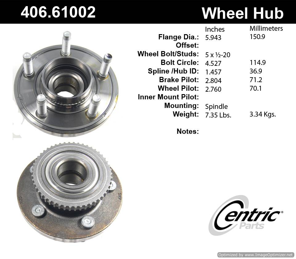 Centric 513202 406.61002 Premium Hub Assembly