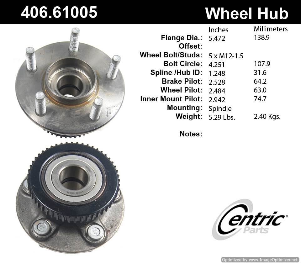 Centric 512105 406.61005 Premium Hub Assembly