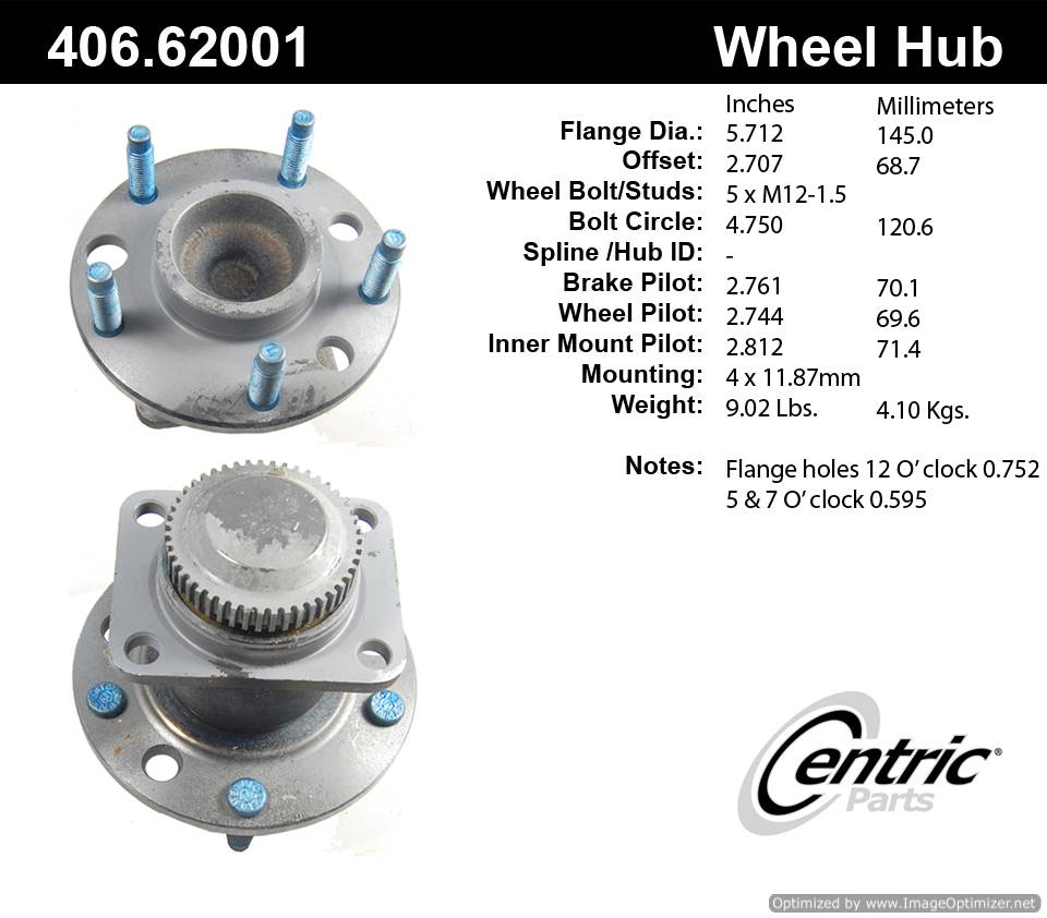 Centric 513019 406.62001 Premium Hub Assembly