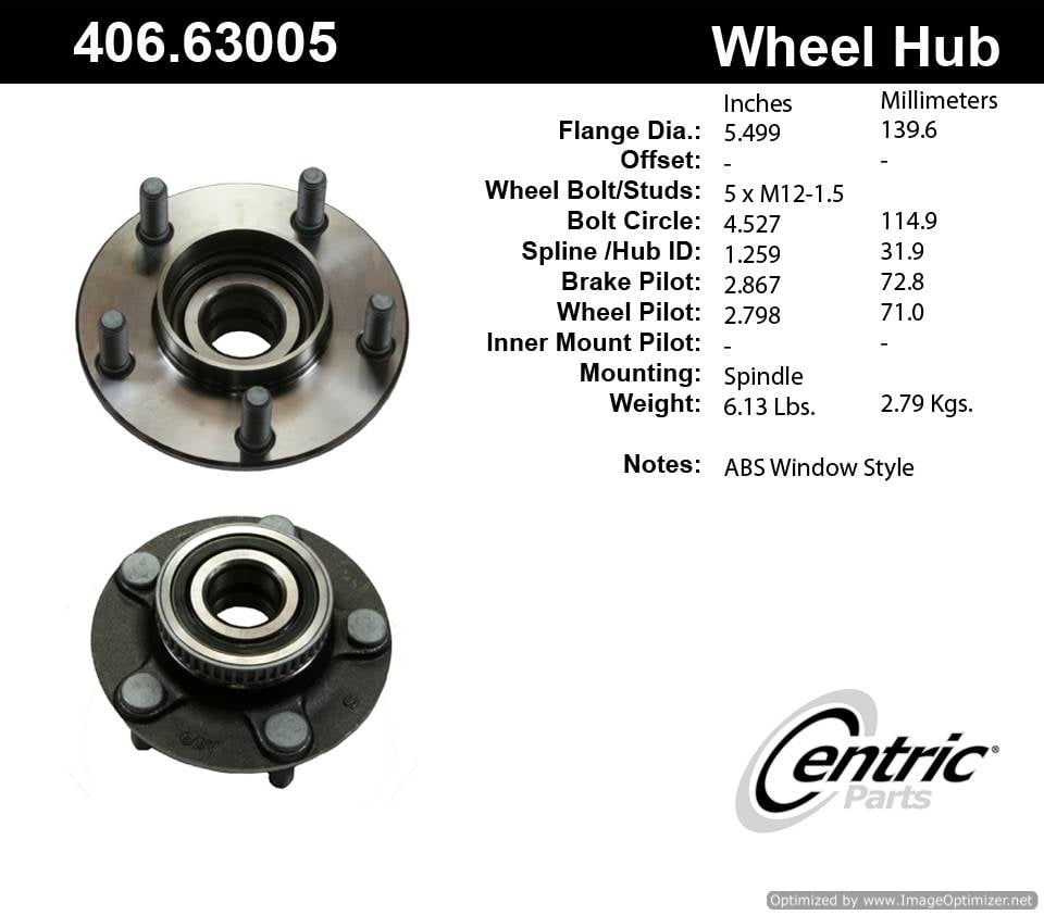 Centric 512029 406.63005E Standard Hub Assembly