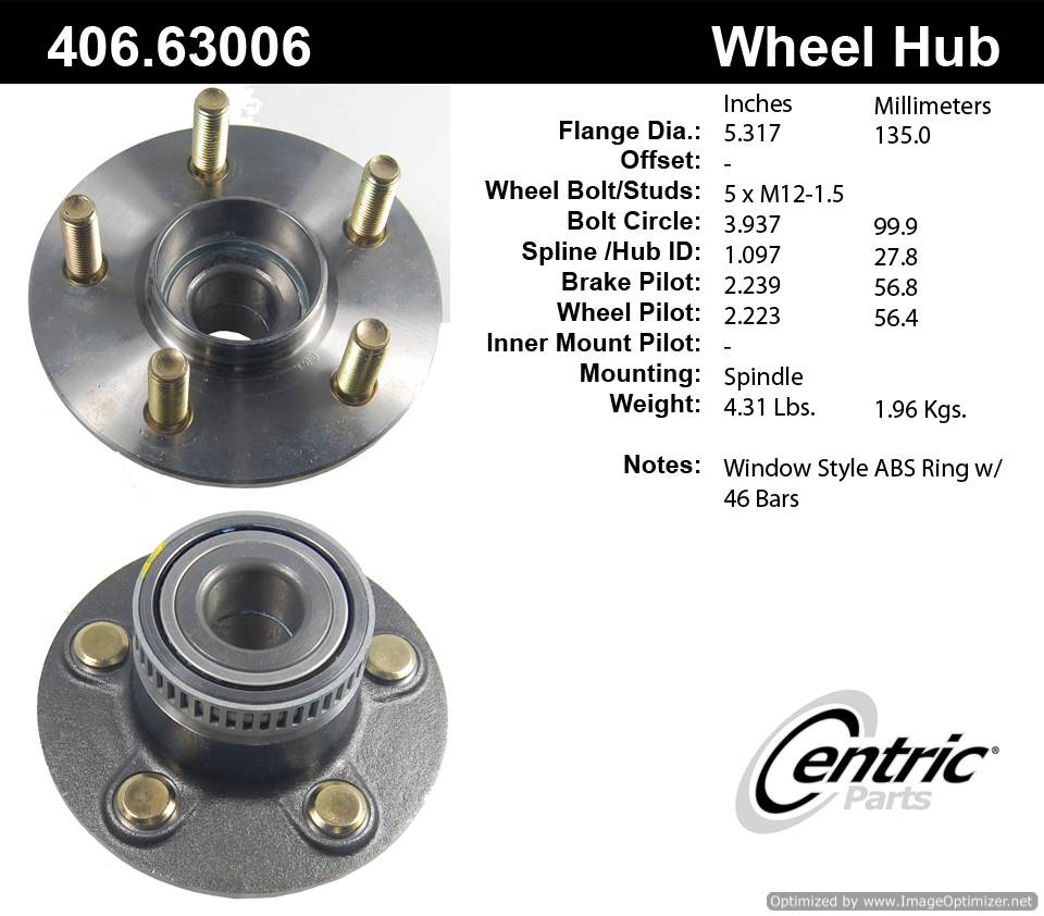 Centric 512220 406.63006 Premium Hub Assembly