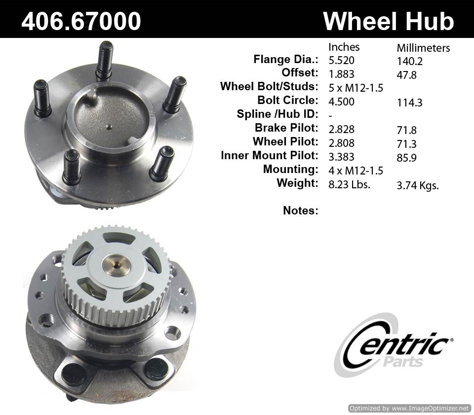 Centric 512156 406.67000E Standard Hub Assembly