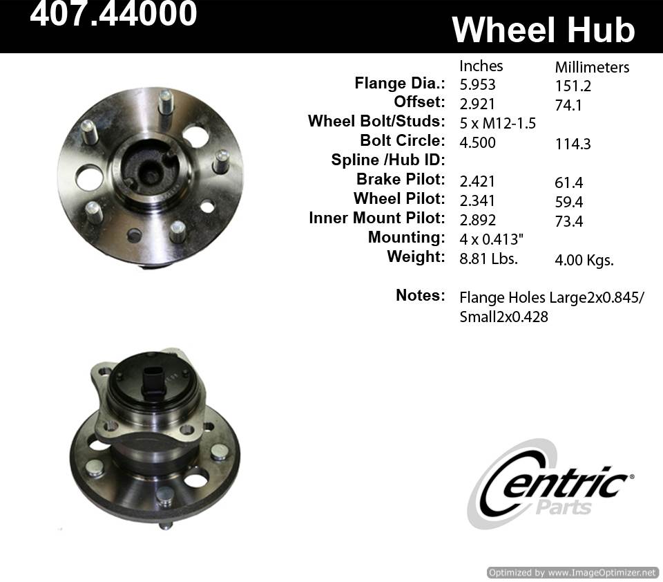 Centric HA592460 407.44000 Premium Hub Assembly