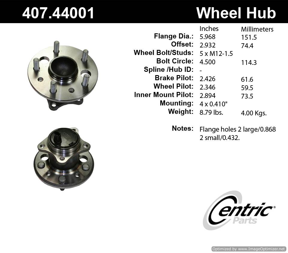 Centric HA592450 407.44001 Premium Hub Assembly