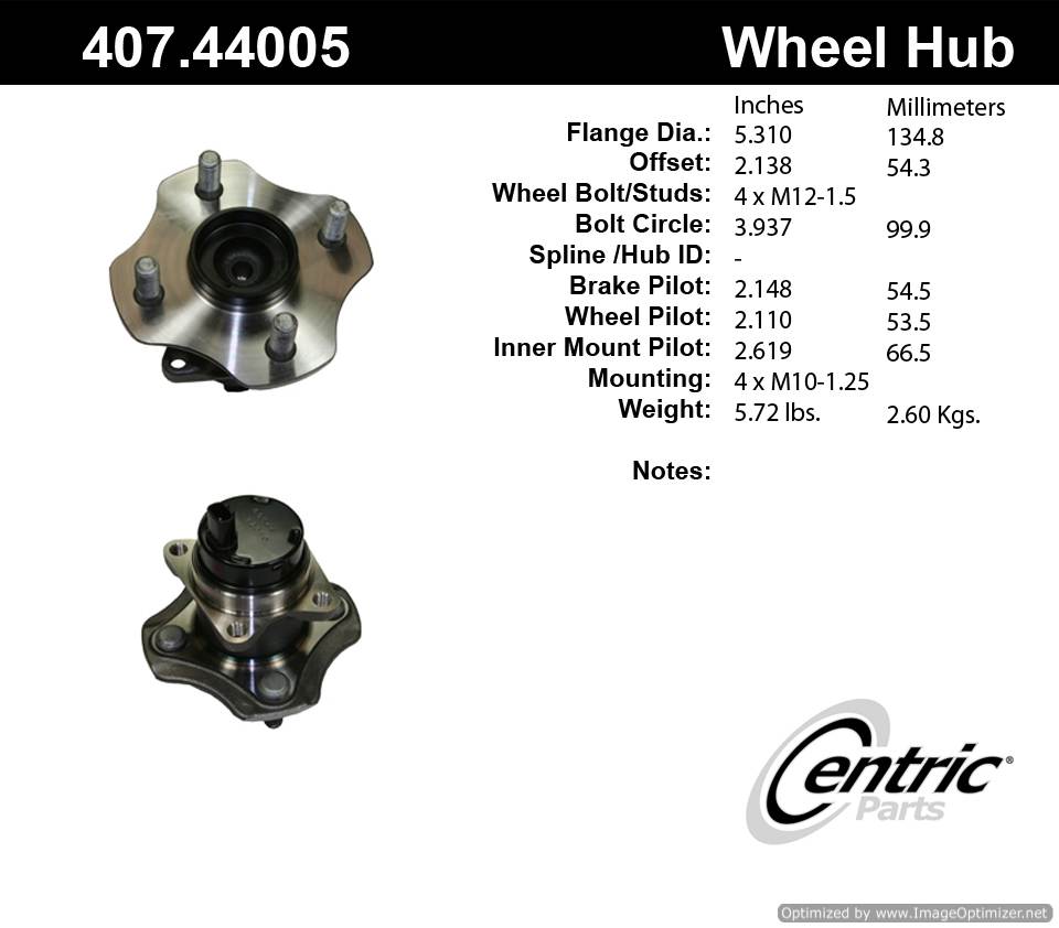 Centric HA594245 407.44005 Premium Hub Assembly