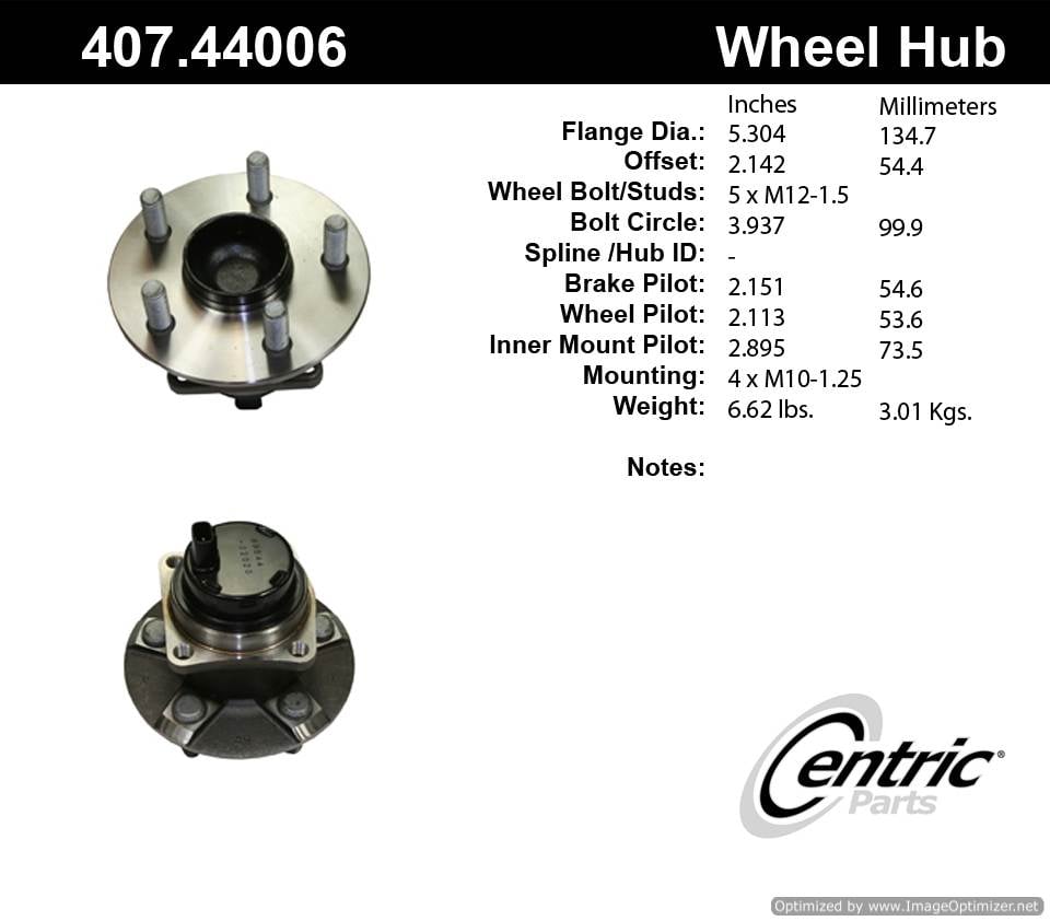 Centric 512217 407.44006 Premium Hub Assembly