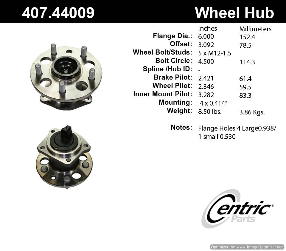 Centric 512041 407.44009E Standard Hub Assembly