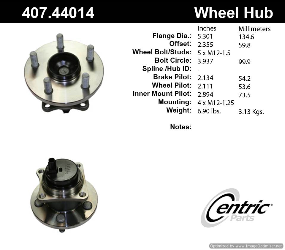 Centric HA590305 407.44014 Premium Hub Assembly