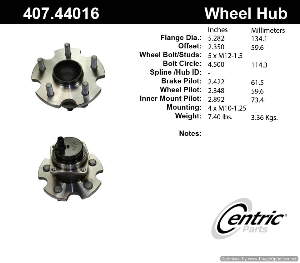 Centric HA590310 407.44016 Premium Hub Assembly