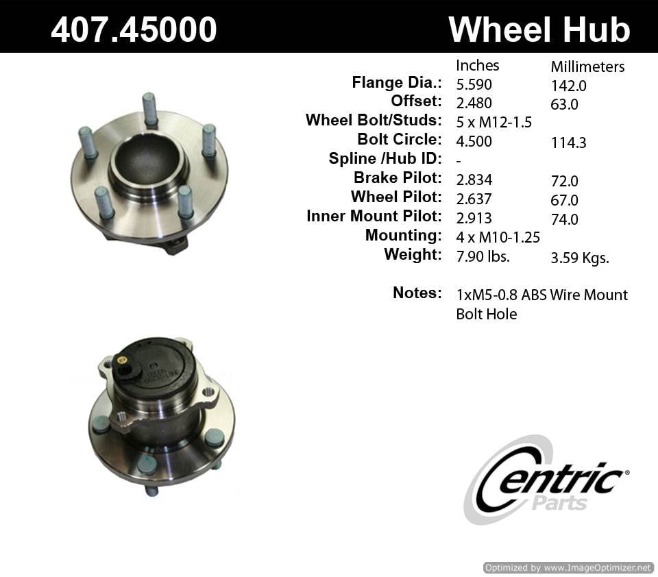 Centric HA590099 407.45000 Premium Hub Assembly