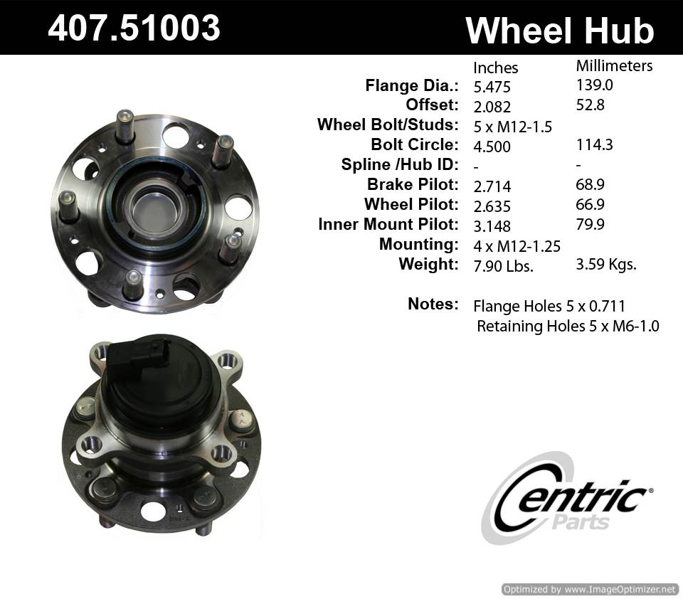 Centric HA590324 407.51003 Premium Hub Assembly