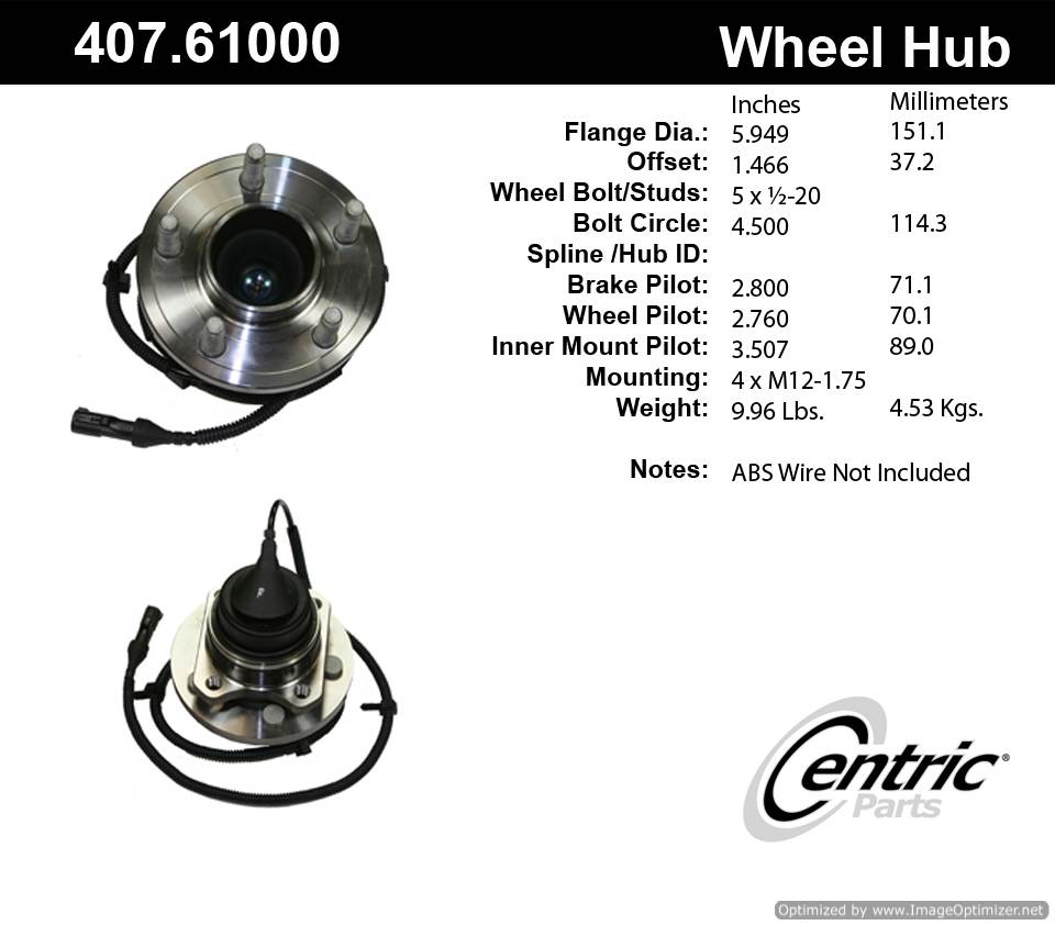 Centric 513230 407.61000 Premium Hub Assembly