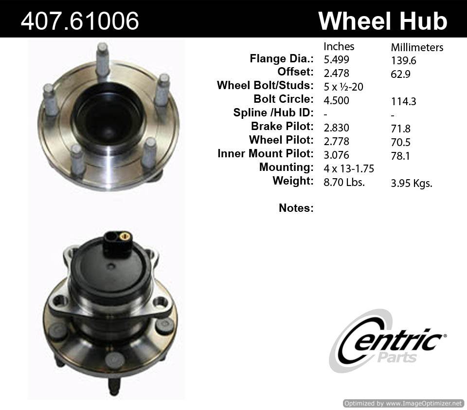 Centric HA590335 407.61006 Premium Hub Assembly