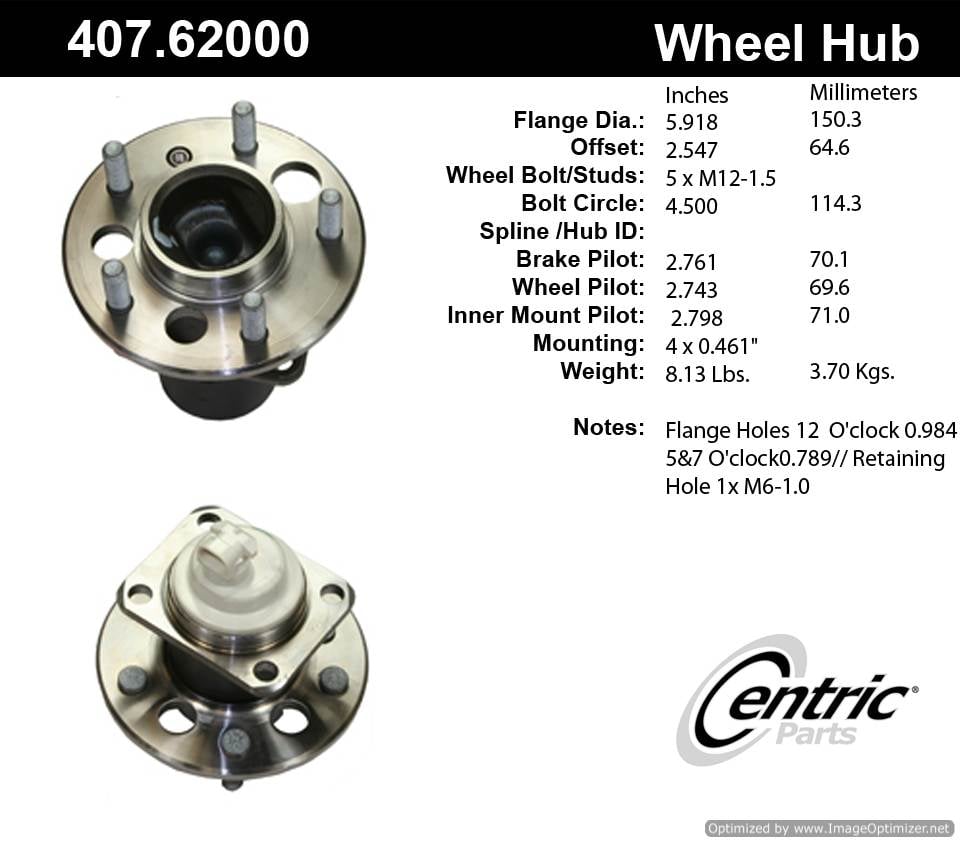 Centric 512078 407.62000E Standard Hub Assembly