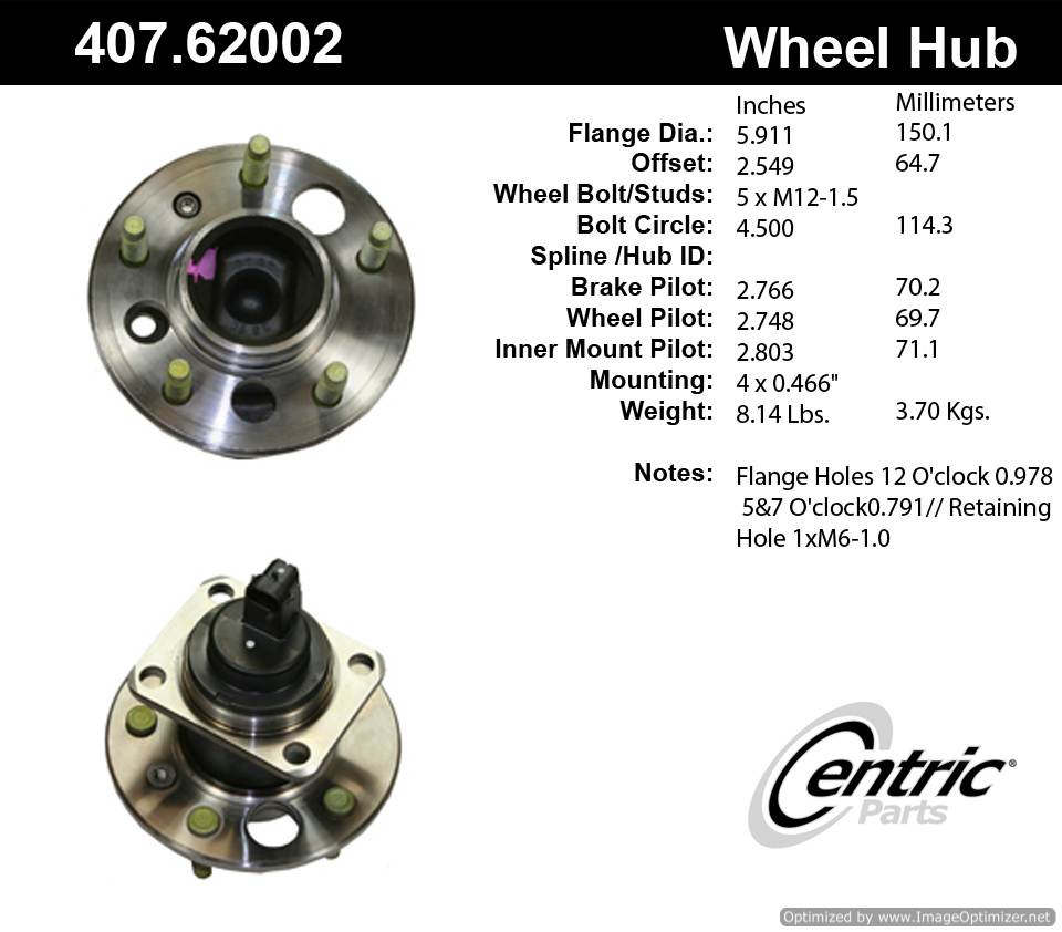 Centric HA590149 407.62002 Premium Hub Assembly