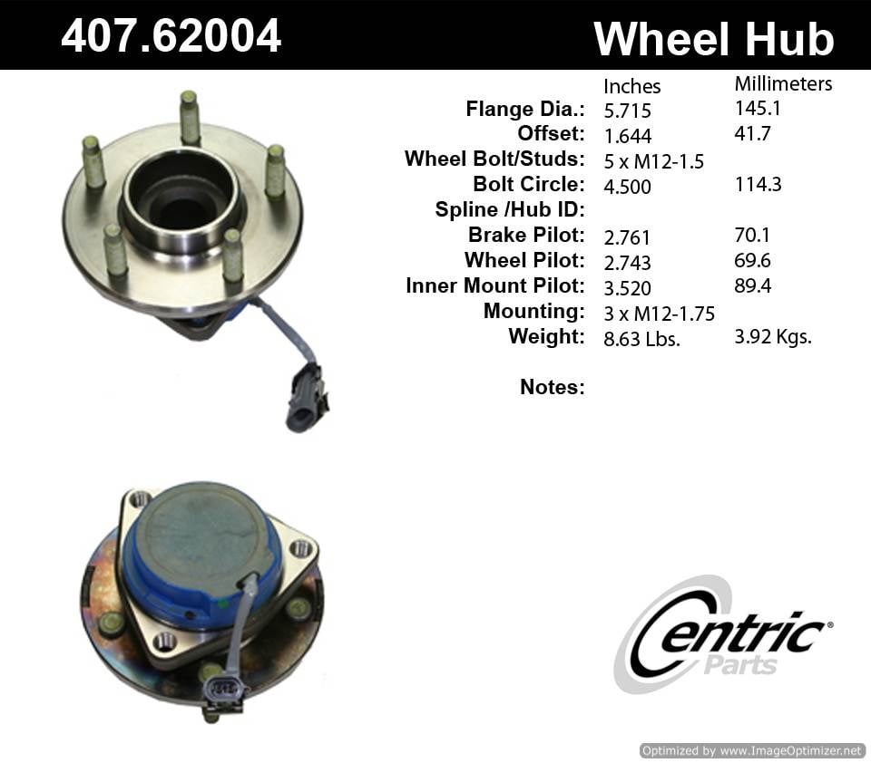 Centric 512222 407.62004 Premium Hub Assembly